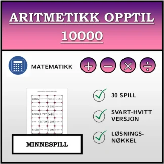 Memoryspill: Aritmetikk opptil 10000
