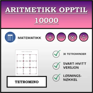 Tetromino: Aritmetikk opptil 10000
