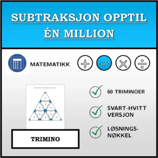 Trimino: Subtraksjon opptil én million