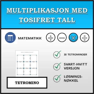 Tetromino: Multiplikasjon med tosifret tall
