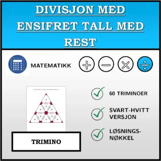 Trimino: Divisjon med ensifret tall med rest