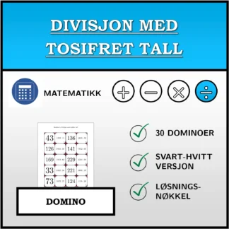 Domino: Divisjon med tosifret tall