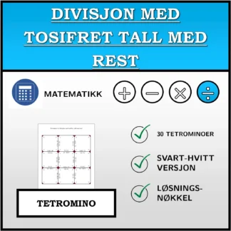 Tetromino: Divisjon med tosifret tall med rest