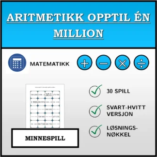 Memoryspill: Aritmetikk opptil én million