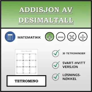 Tetromino: Addisjon av desimaltall