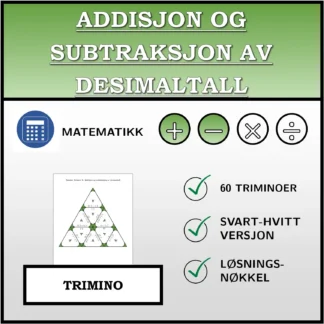 Trimino: Addisjon og subtraksjon av desimaltall
