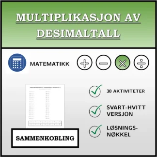 Sammenkoblingsoppgave: Multiplikasjon av desimaltall