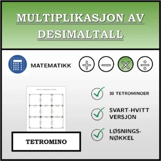 Tetromino: Multiplikasjon av desimaltall