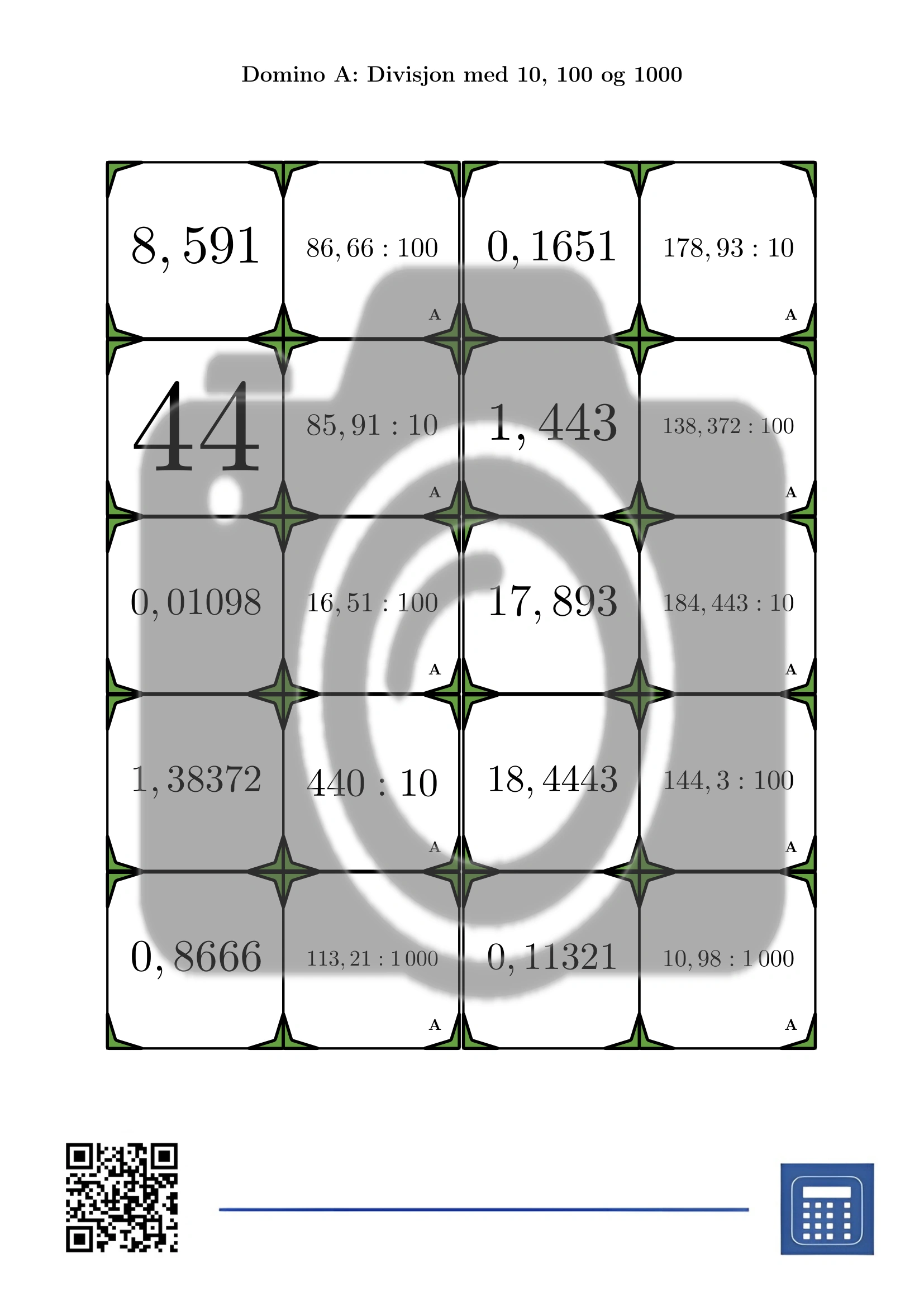 Domino: Divisjon med 10, 100 og 1000 - Bilde 2