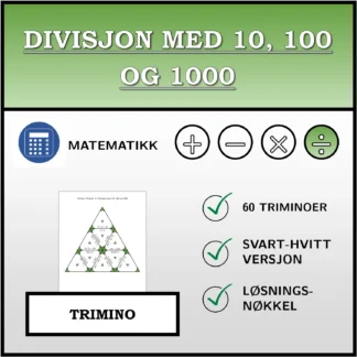 Trimino: Divisjon med 10, 100 og 1000