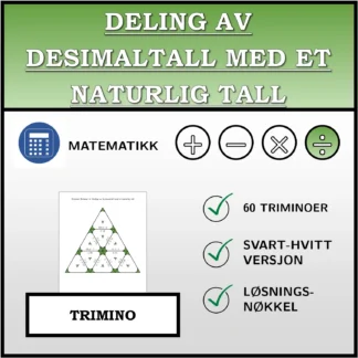 Trimino: Deling av desimaltall med et naturlig tall