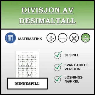 Memoryspill: Divisjon av desimaltall