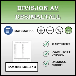 Sammenkoblingsoppgave: Divisjon av desimaltall