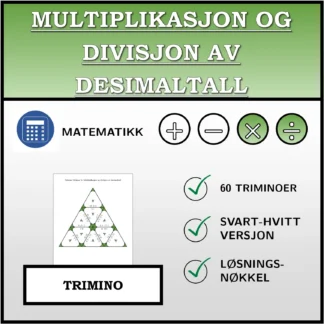 Trimino: Multiplikasjon og divisjon av desimaltall