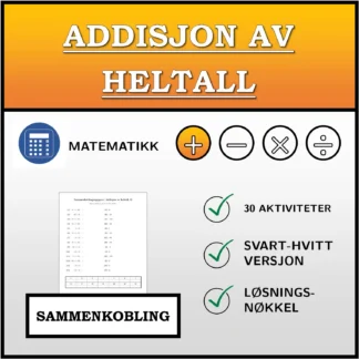 Sammenkoblingsoppgave: Addisjon av heltall