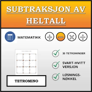 Tetromino: Subtraksjon av heltall