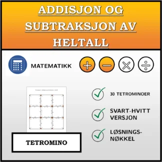 Tetromino: Addisjon og subtraksjon av heltall