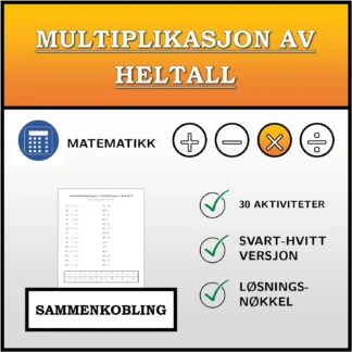 Sammenkoblingsoppgave: Multiplikasjon av heltall