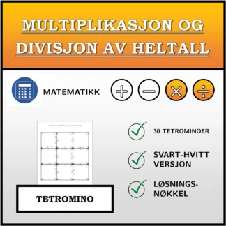 Tetromino: Multiplikasjon og divisjon av heltall