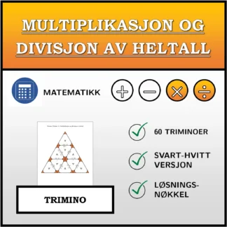 Trimino: Multiplikasjon og divisjon av heltall