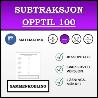 Sammenkoblingsoppgave: Subtraksjon opptil 100