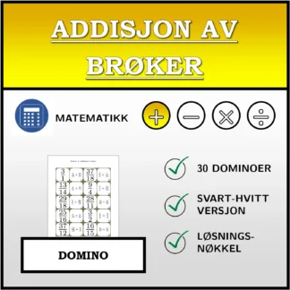 Domino: Addisjon av brøker