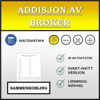 Sammenkoblingsoppgave: Addisjon av brøker