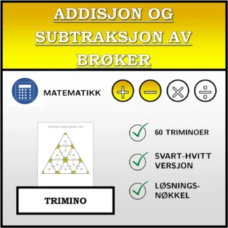 Trimino: Addisjon og subtraksjon av brøker
