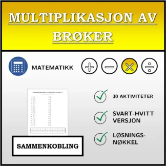 Sammenkoblingsoppgave: Multiplikasjon av brøker