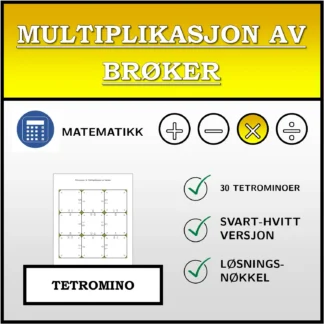 Tetromino: Multiplikasjon av brøker