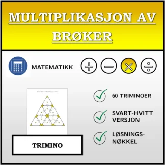 Trimino: Multiplikasjon av brøker