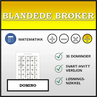 Domino: Blandede brøker