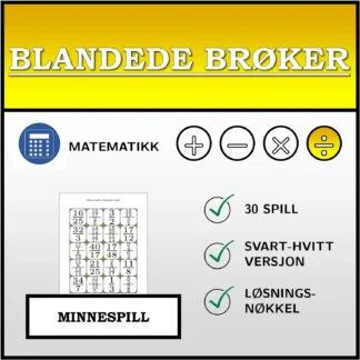 Memoryspill: Blandede brøker
