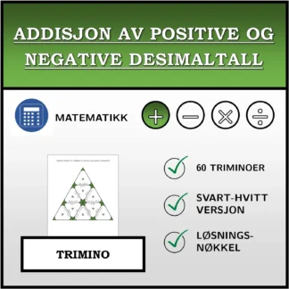 Trimino: Addisjon av positive og negative desimaltall