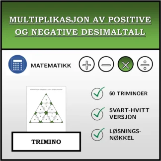 Trimino: Multiplikasjon av positive og negative desimaltall