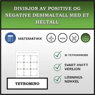 Tetromino: Divisjon av positive og negative desimaltall med et heltall