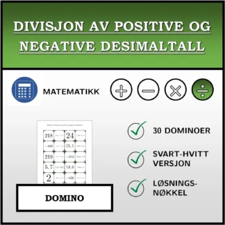 Domino: Divisjon av positive og negative desimaltall