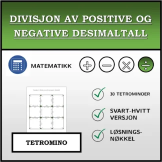 Tetromino: Divisjon av positive og negative desimaltall