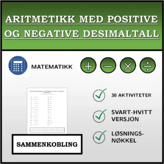 Sammenkoblingsoppgave: Aritmetikk med positive og negative desimaltall