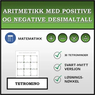 Tetromino: Aritmetikk med positive og negative desimaltall