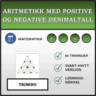 Trimino: Aritmetikk med positive og negative desimaltall