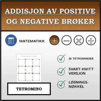 Tetromino: Addisjon av positive og negative brøker