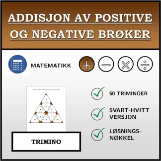 Trimino: Addisjon av positive og negative brøker