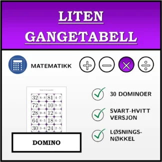 Domino: Liten gangetabell