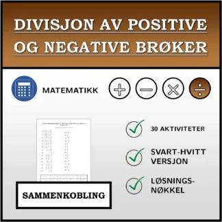 Sammenkoblingsoppgave: Divisjon av positive og negative brøker