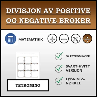 Tetromino: Divisjon av positive og negative brøker