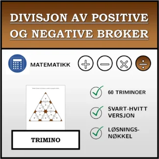 Trimino: Divisjon av positive og negative brøker