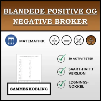 Sammenkoblingsoppgave: Blandede positive og negative brøker