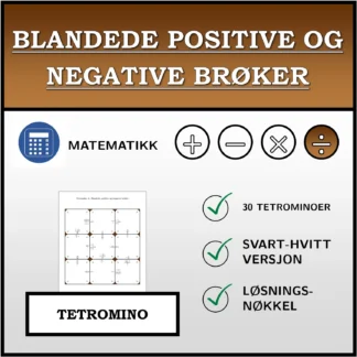 Tetromino: Blandede positive og negative brøker