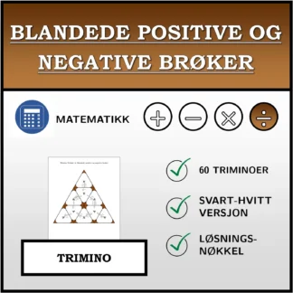 Trimino: Blandede positive og negative brøker